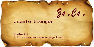 Zsemle Csongor névjegykártya