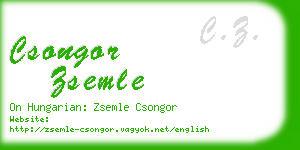 csongor zsemle business card